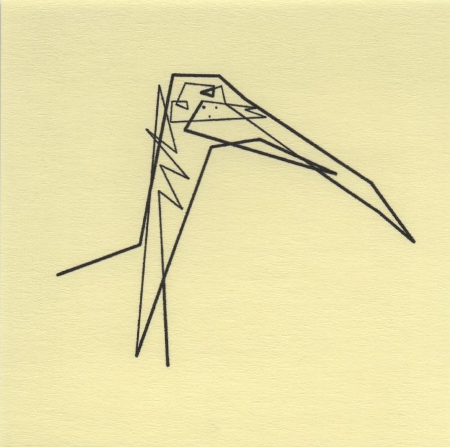 Mo Ganji - 085-Ibis-Front Mo Ganji: Giant Ibis | Riesenibis | Thaumatibis gigantea | No. 085/250 from work group 8/99 - Image 1